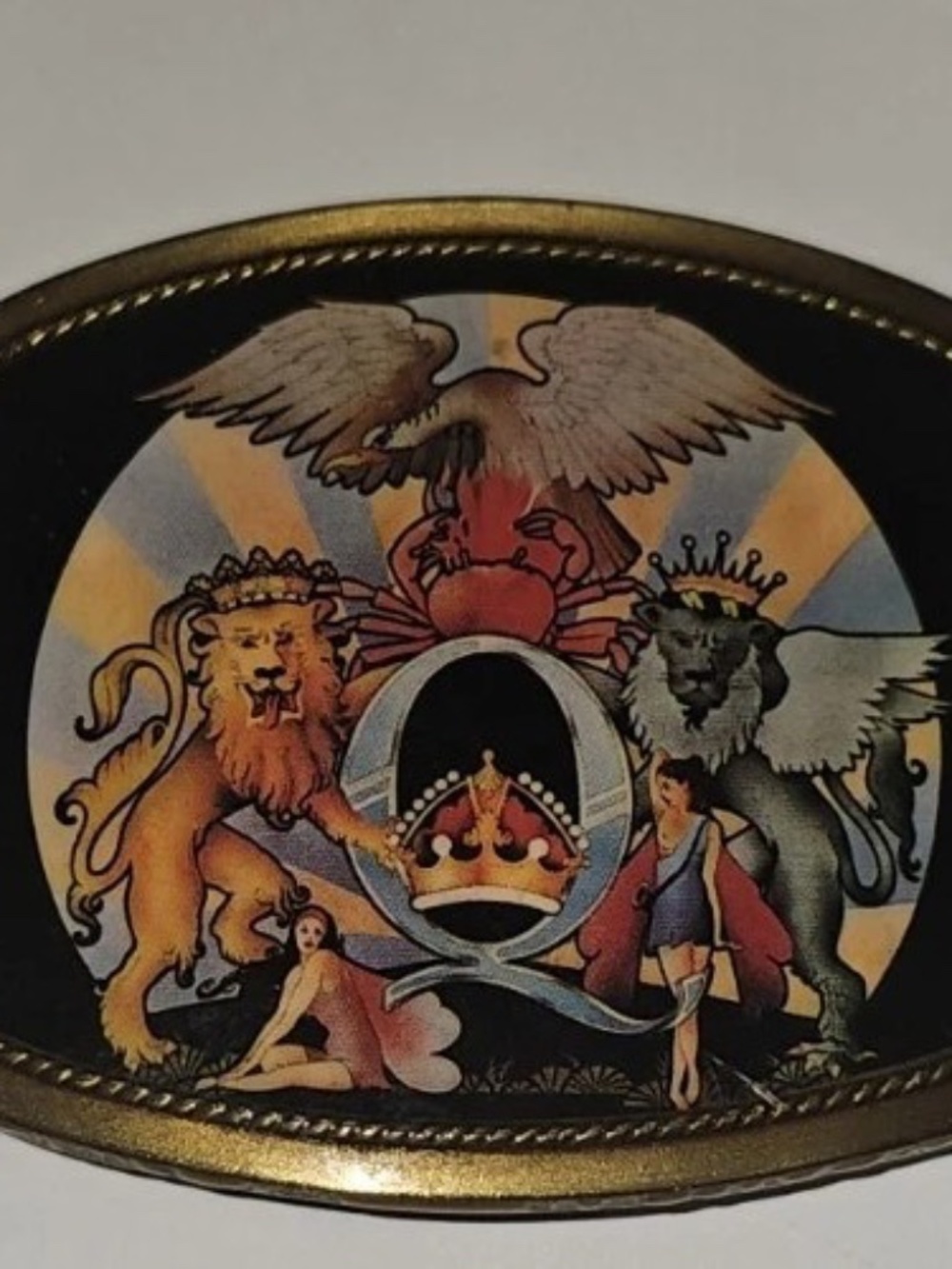 Queen 1977 A Day At The Races Belt Buckle